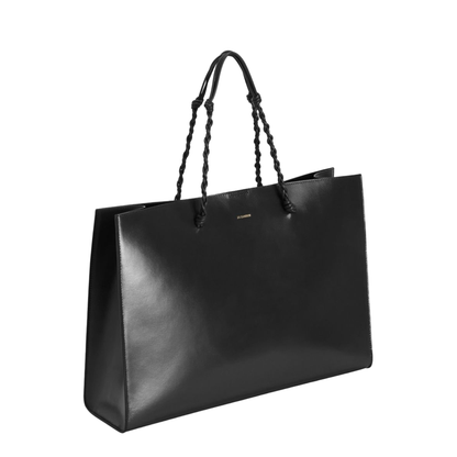 Tangle Tote Bag in Calf Leather - Black - Image 3