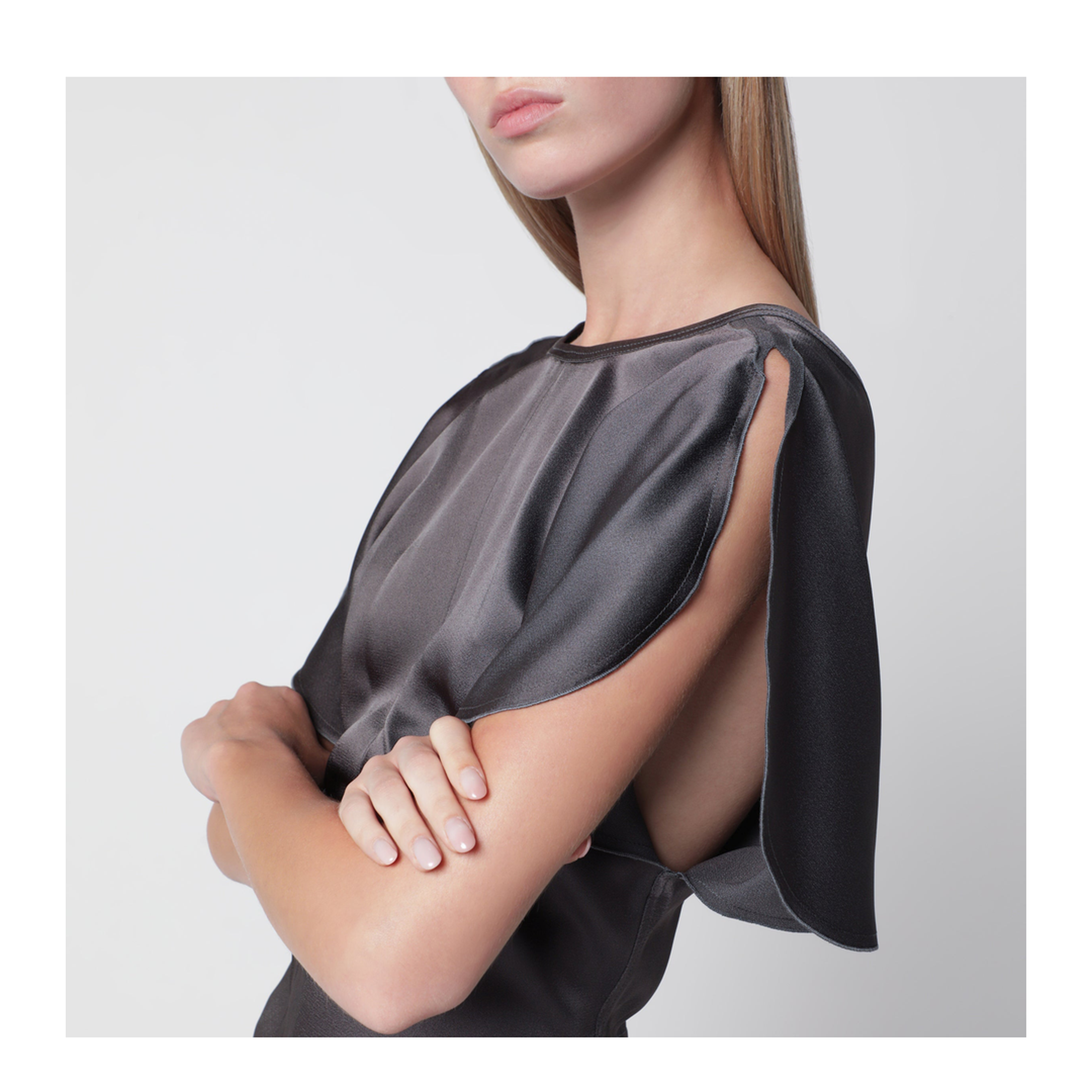Bela Satin Viscose Top in Ore - Image 2