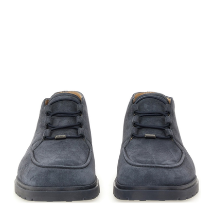 Blue Front Lace-Up Fastening Round Toe Branded Insole - Image 4