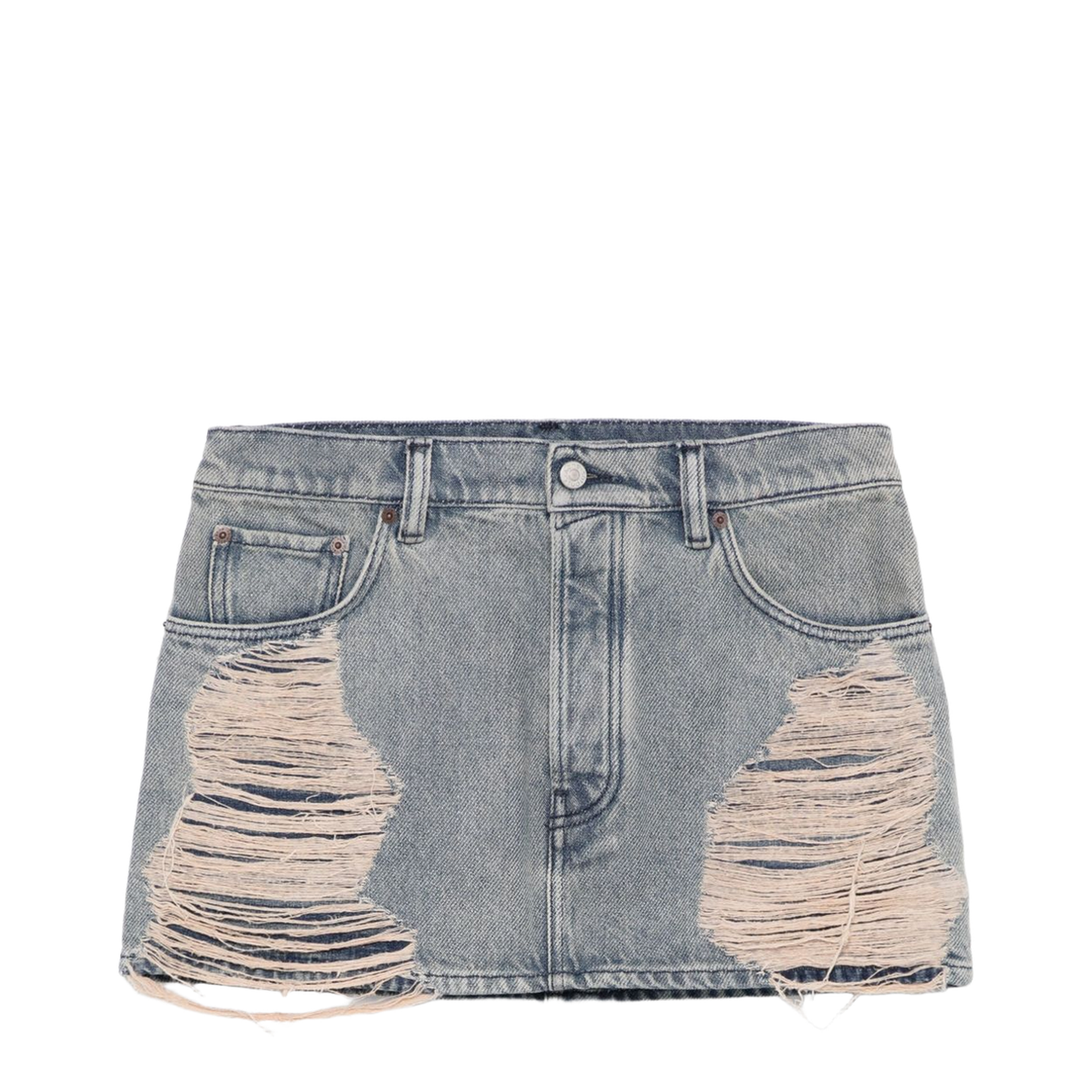 Denim Mini Skirt In Blue - Image 1