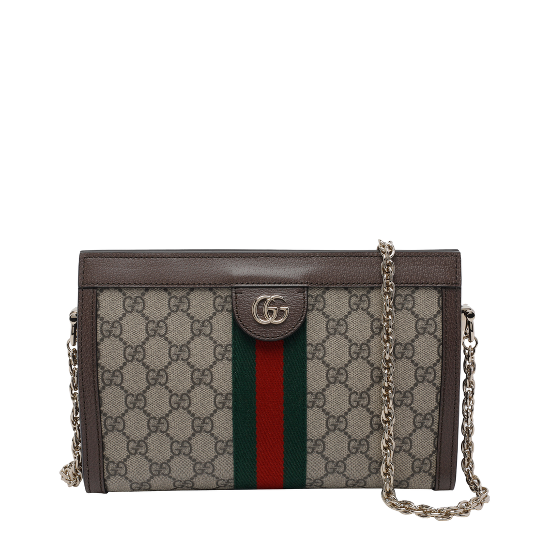 Ophidia Medium Shoulder Bag - Beige/Brown - Image 1