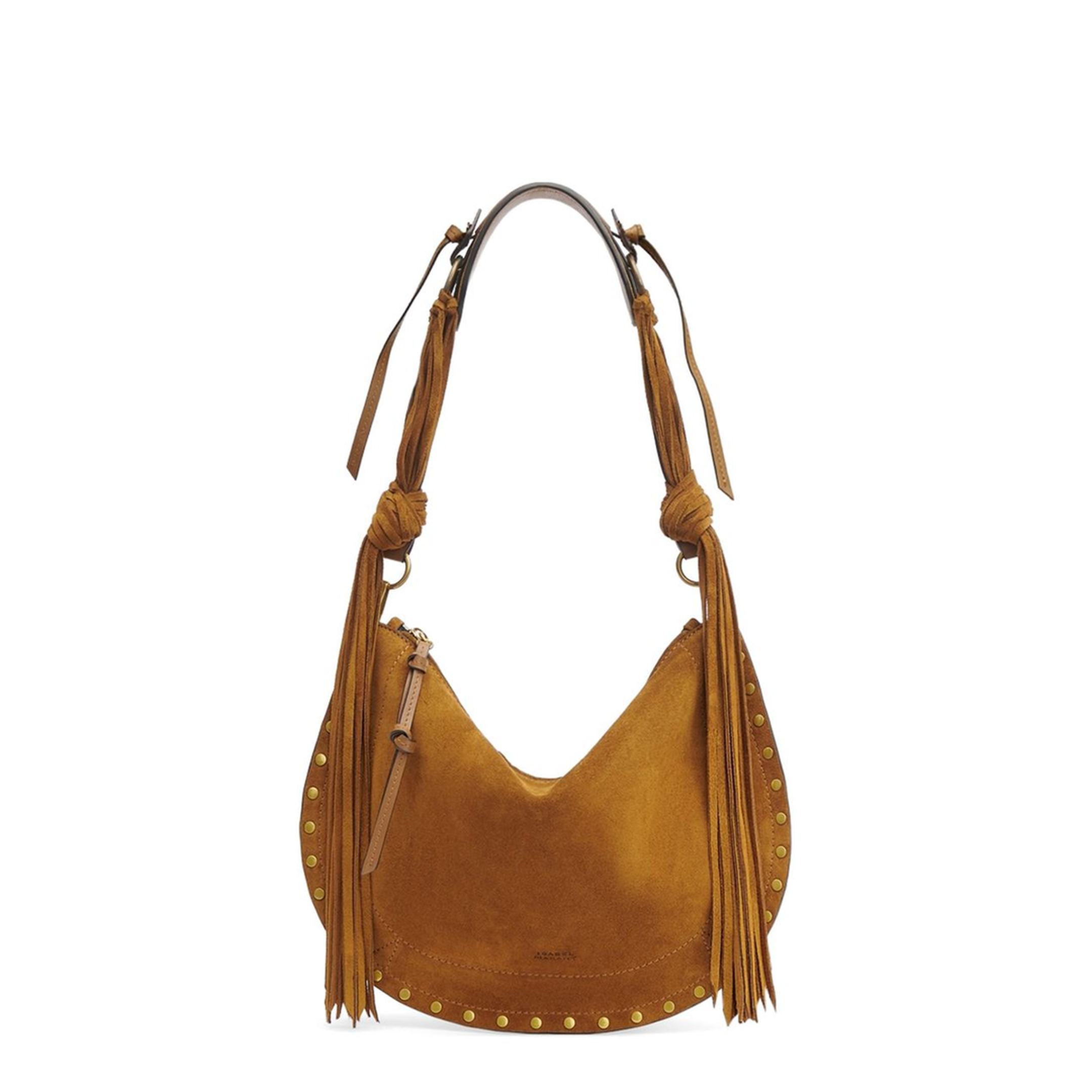 Oskan Soft Suede Calfskin Crossbody - Cognac - Image 1