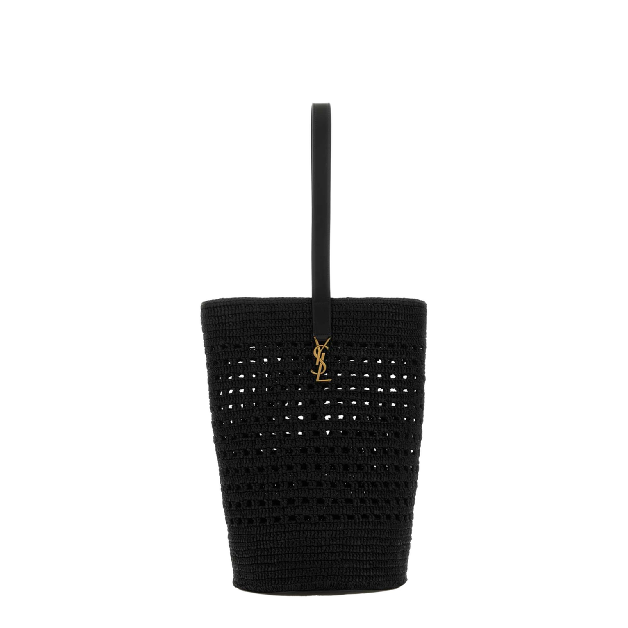 Crochet Shoulder Bag Black - Image 1