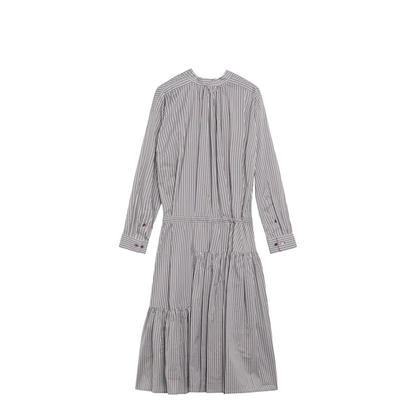 Striped Shirt Dress In Cotton And Silk - Image 2