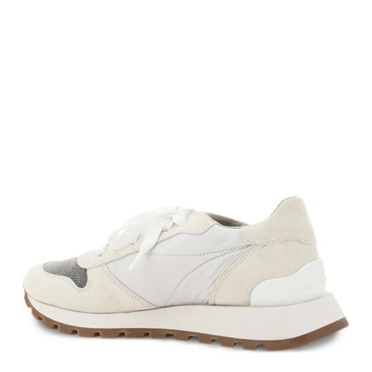 Suede and Techno Fabric Runners with Precious Toe - Image 3