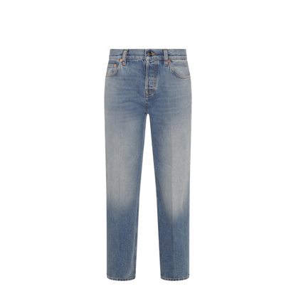 Straight Fit Denim Pants in Light Blue - Image 2