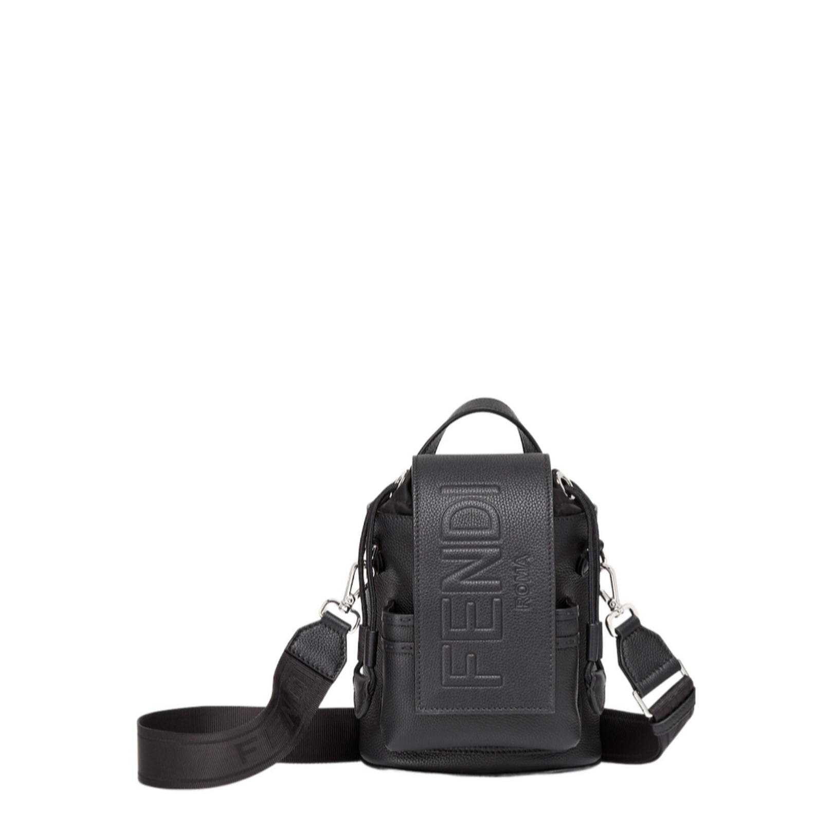 Roma Mini Leather Crossbody Bags - Black - Image 1