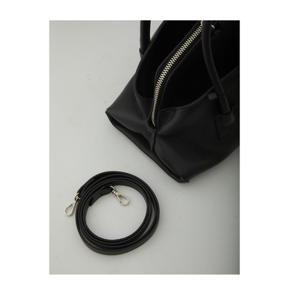 La Passeggiata Mini Calf Leather Top-Handle Bag - Black - Image 4