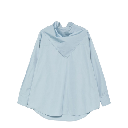 Sky Blue Cotton Oversized Shirt - Image 1
