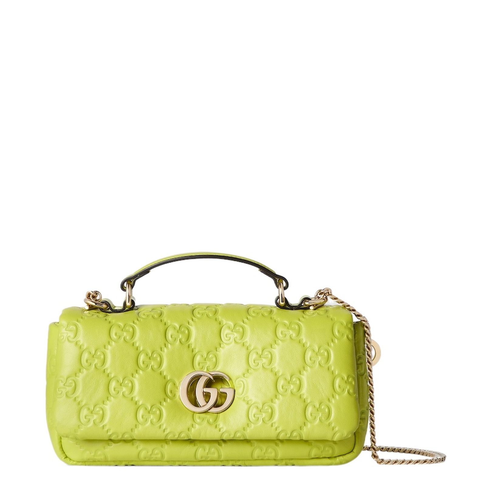 GG Milano Small Exotic Leathers Top Handle Bag - Lime Green - Image 1