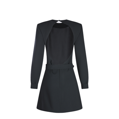 Backless Mini Dress Black - Image 4