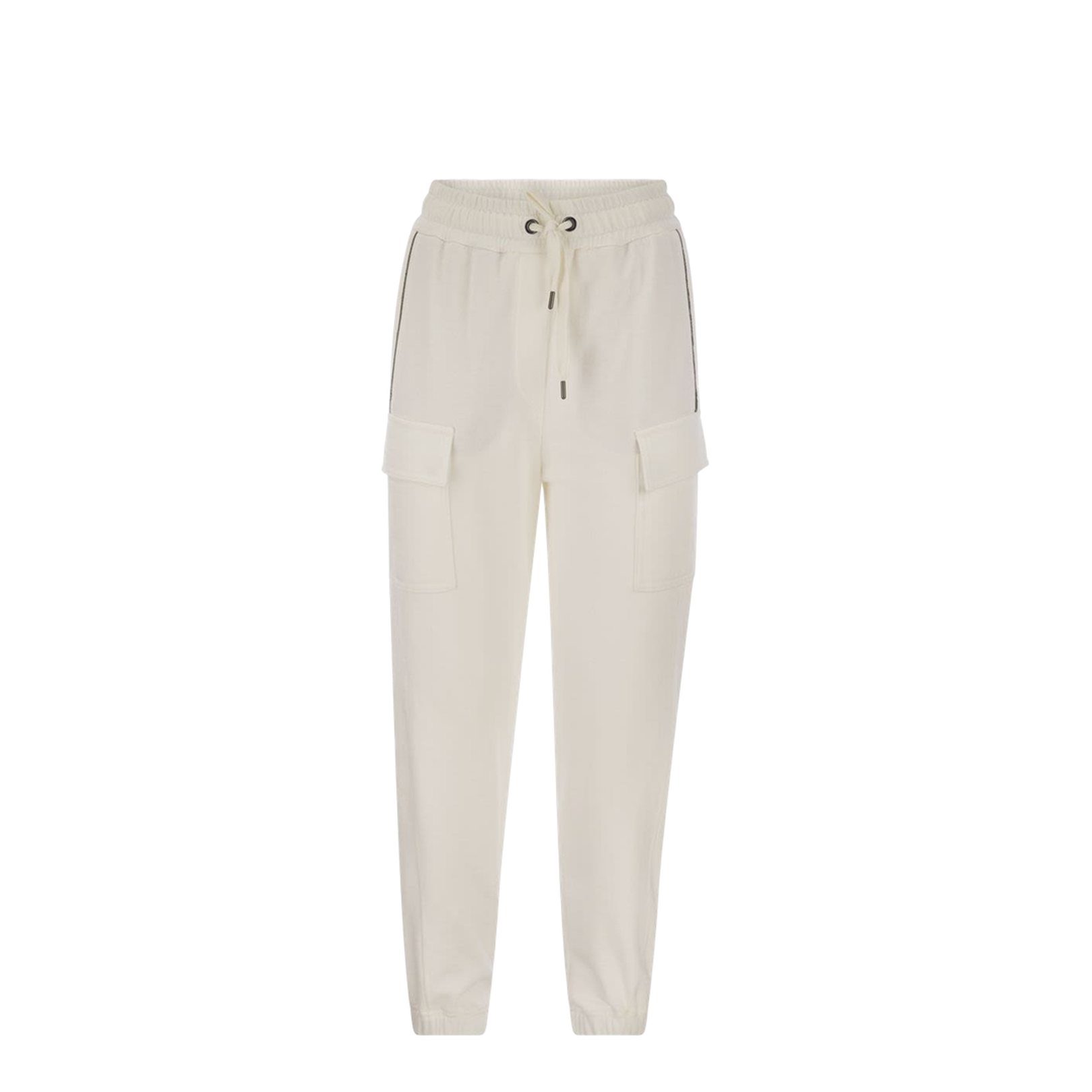 Smooth Cotton Fleece Cargo Pants - Image 1