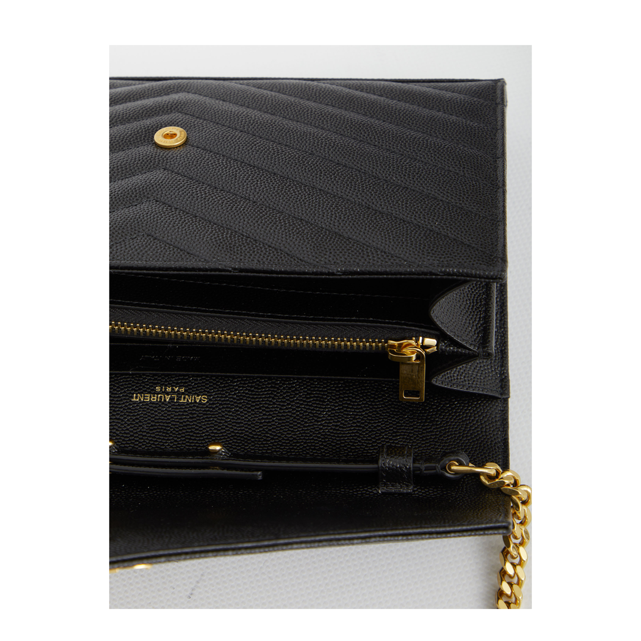 Classic Cassandre Chain Wallet In Grain De Poudre Leather - Image 4