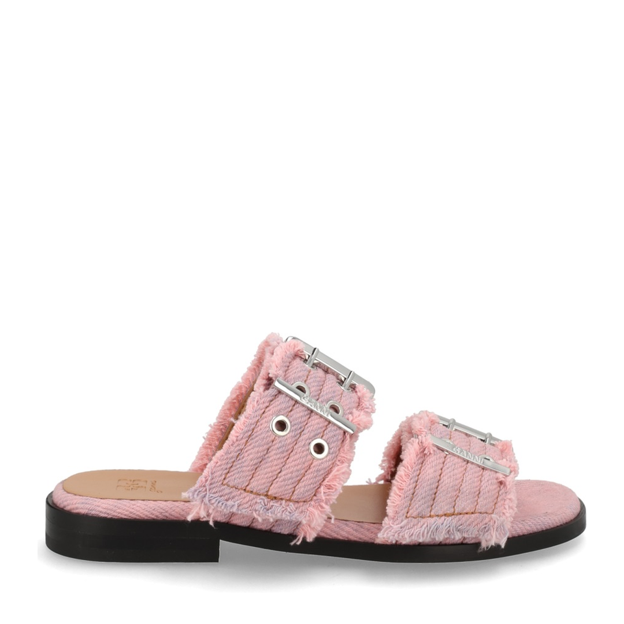 Denim Sandal With Bangs - Image 1