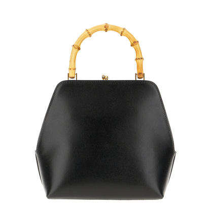 Black Leather Goji Handbag - Image 3