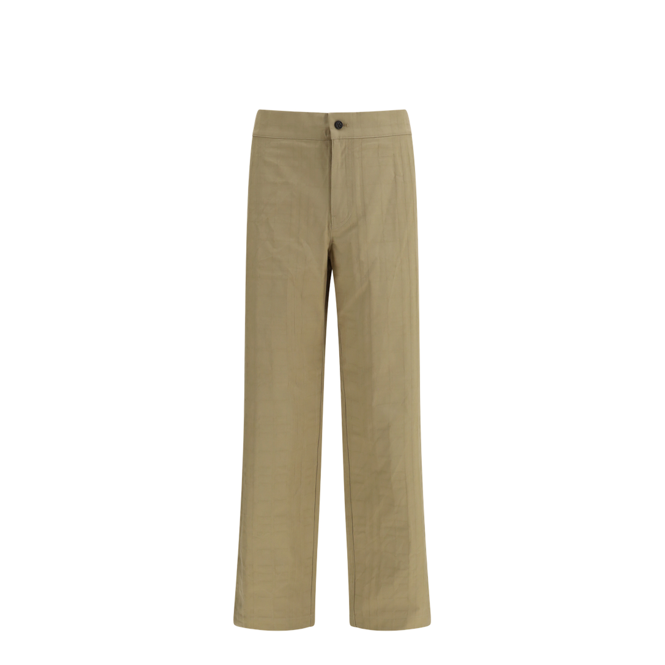 Check Cotton Trousers - Image 1