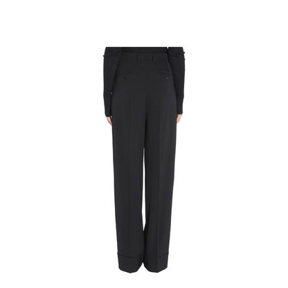 Bi-stretch Wool Trousers in Black - Image 4