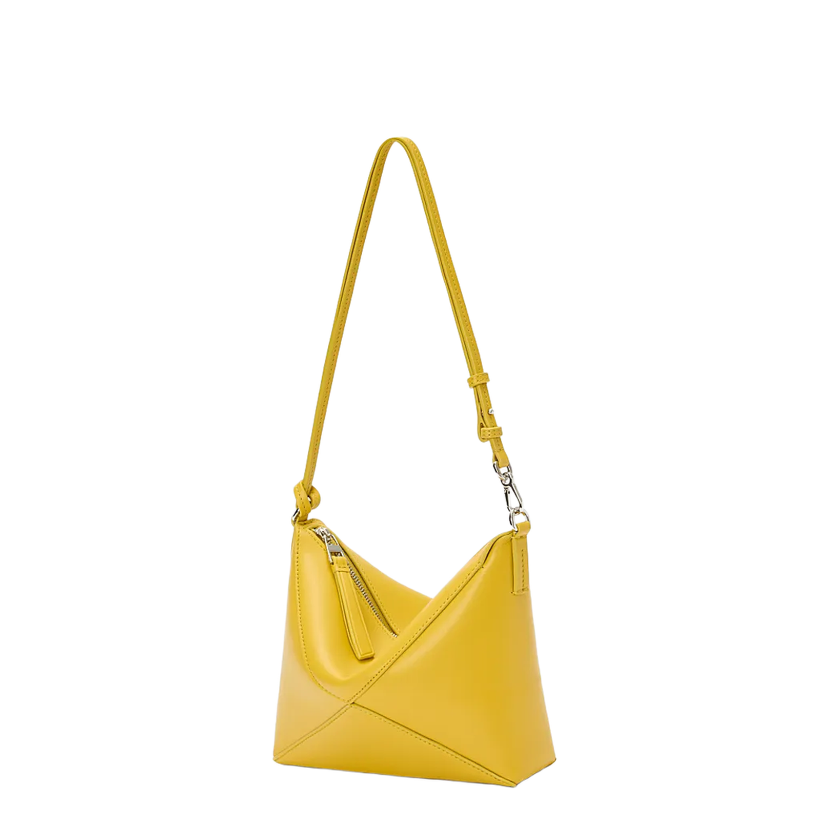 Puzzle Fold Leather Pouch - Yellow - Image 3