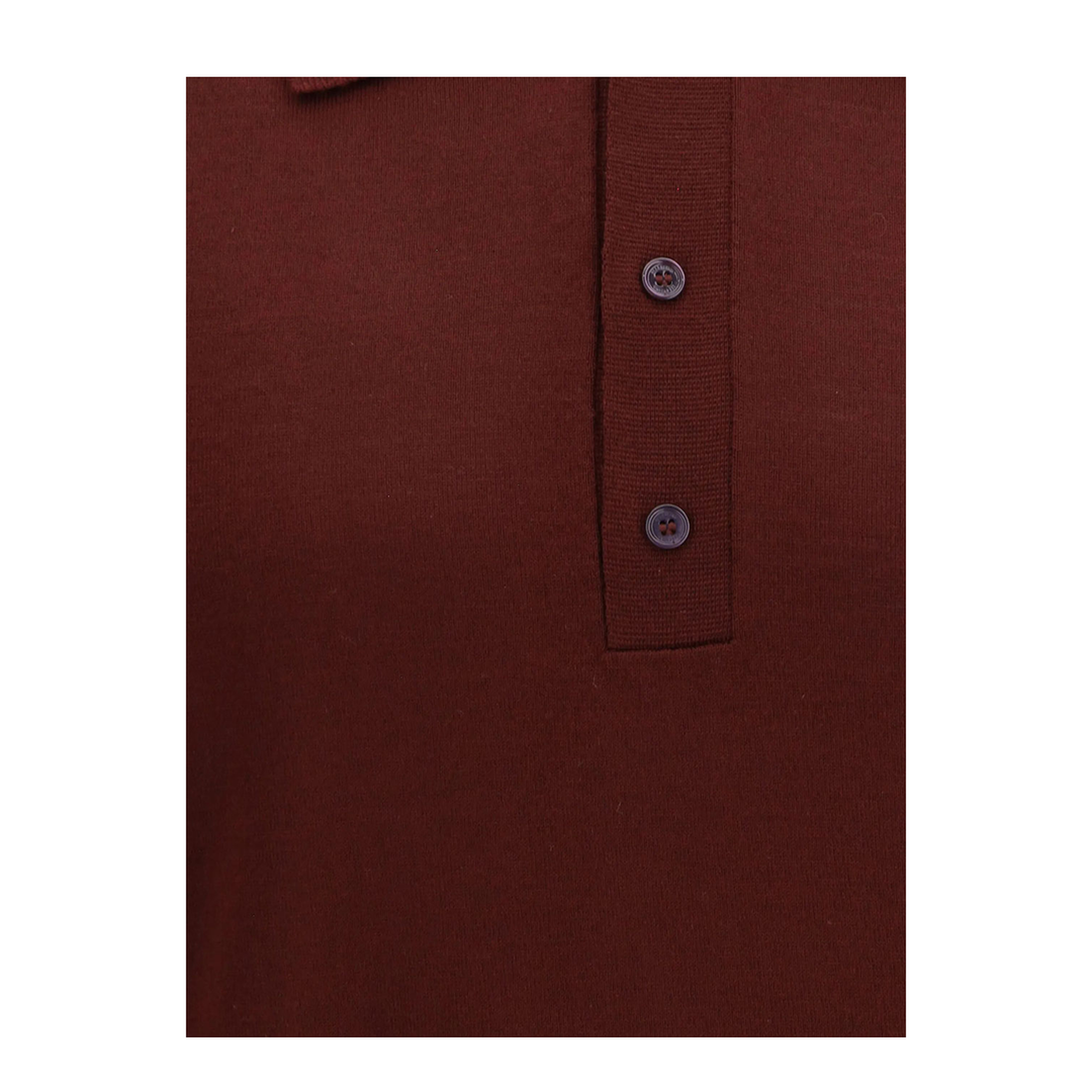 Wool Polo with Vlogo Embroidery - Image 3