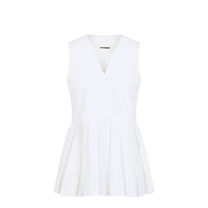 Sleveless A-Line Pleated Top - Image 2