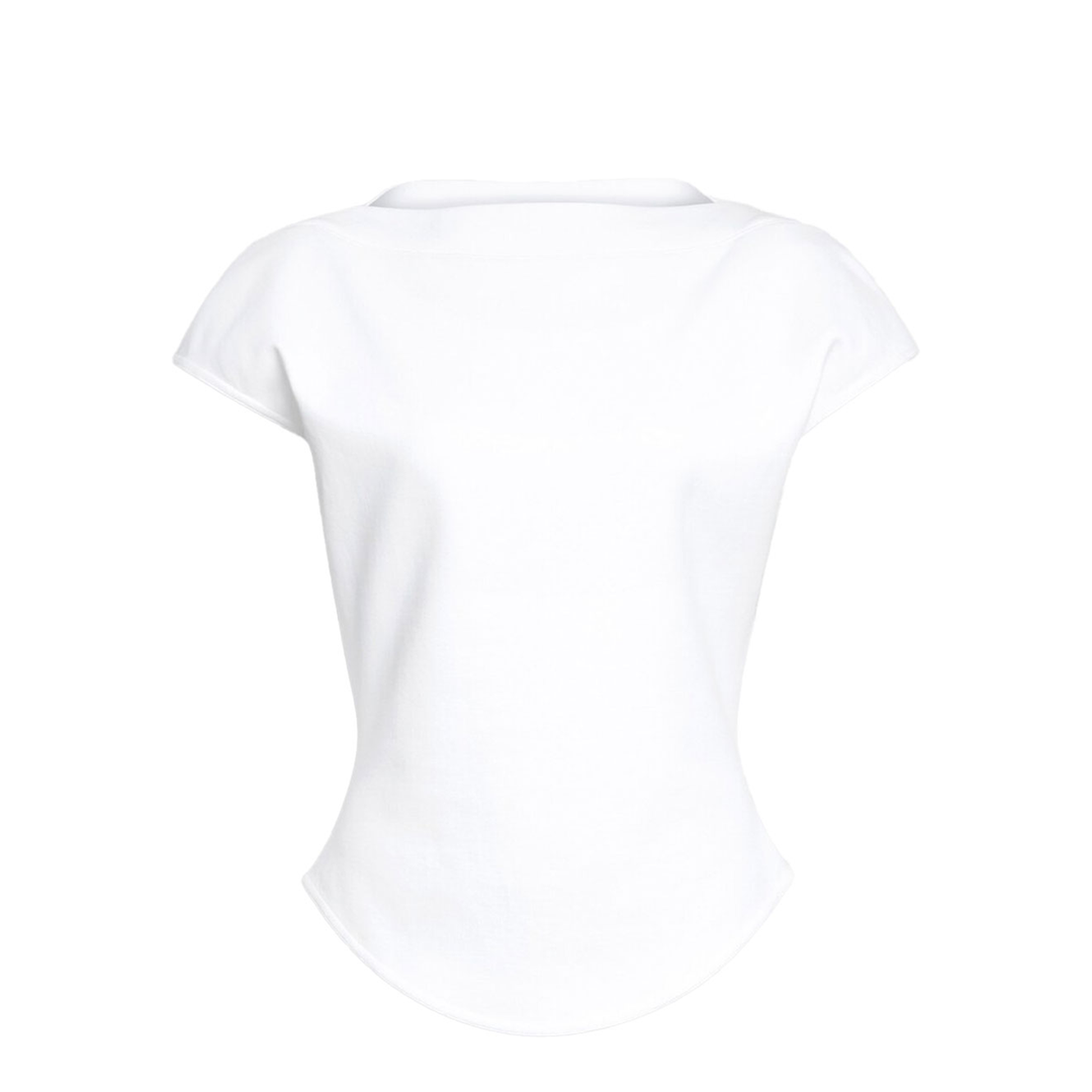 Cap Cotton Fitted T-Shirt - Image 1