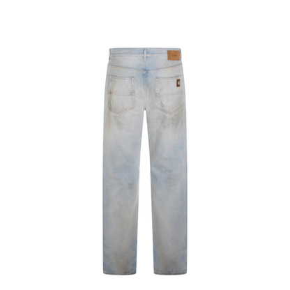 Light Blue Cotton Denim Jeans - Image 3