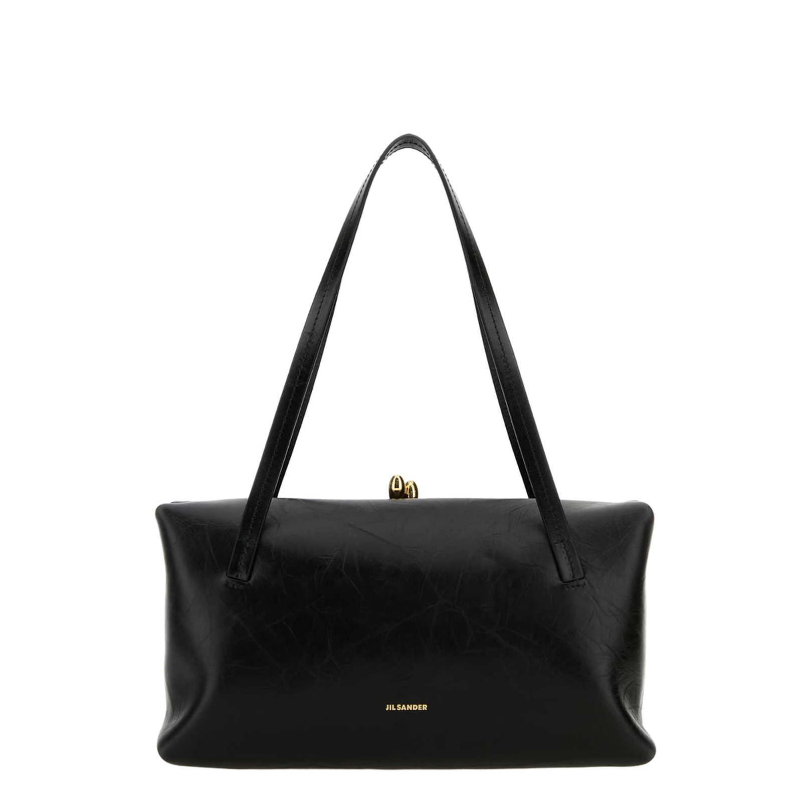 Black Leather Goji Pillow Handbag - Image 5