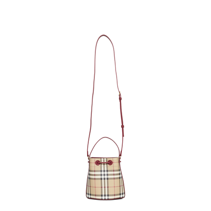 Check Mini Bucket Bag - Archive Beige - Image 3