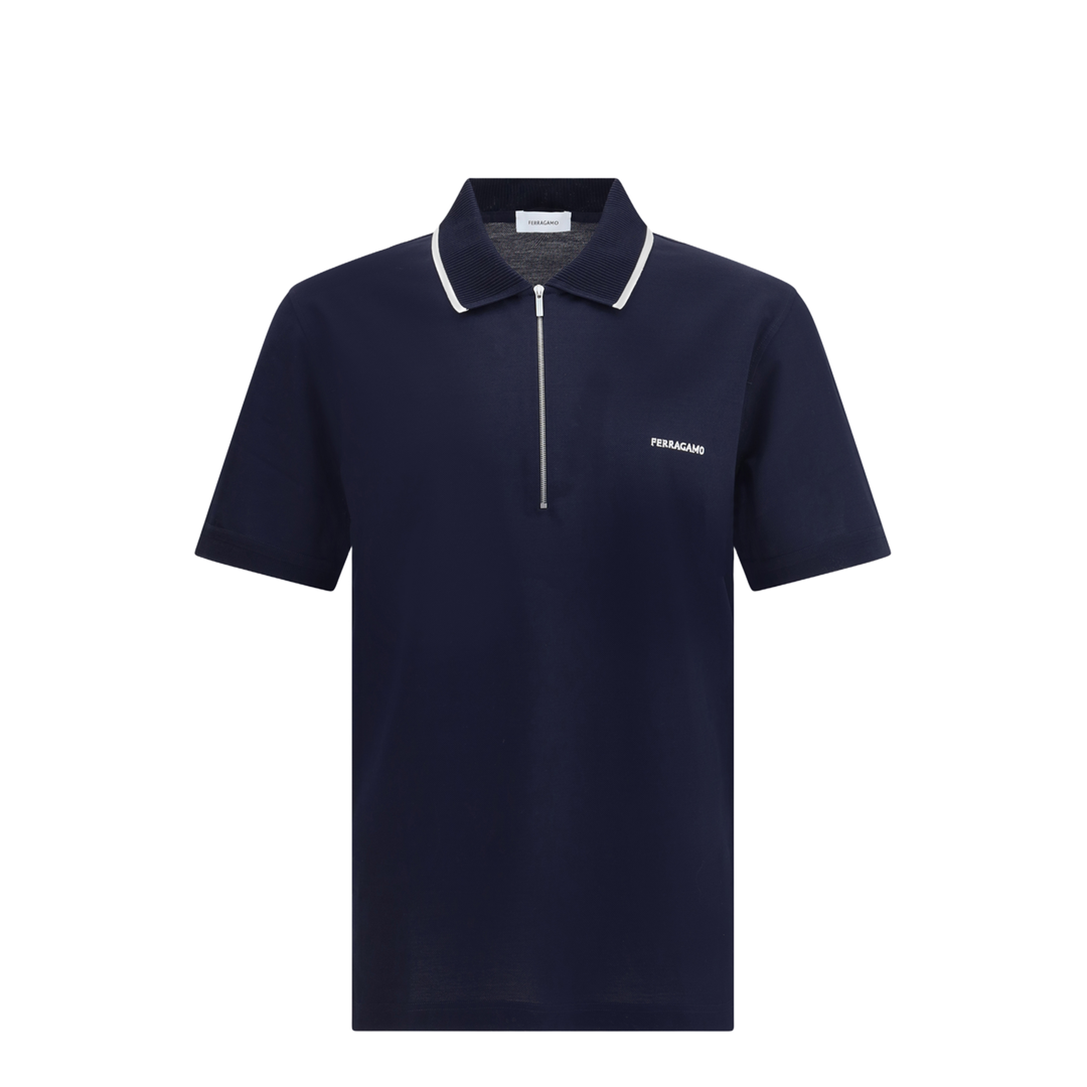 Cotton Zip Polo - Image 1