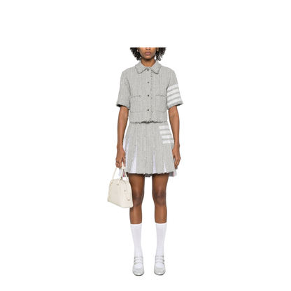 Pleated Tweed Skirt - Image 4