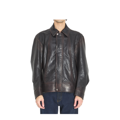 Nappa Leather Bomber Jacket - Image 1