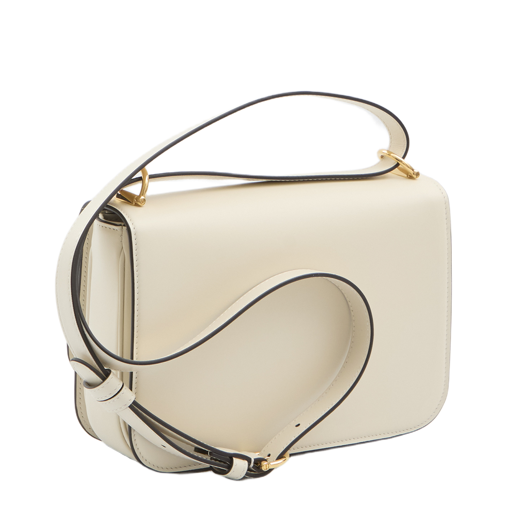 Siena Small Leather Shoulder Bag Ivory - Image 2