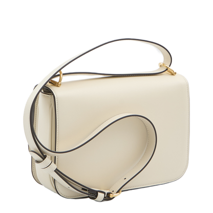 Siena Small Leather Shoulder Bag Ivory - Image 2