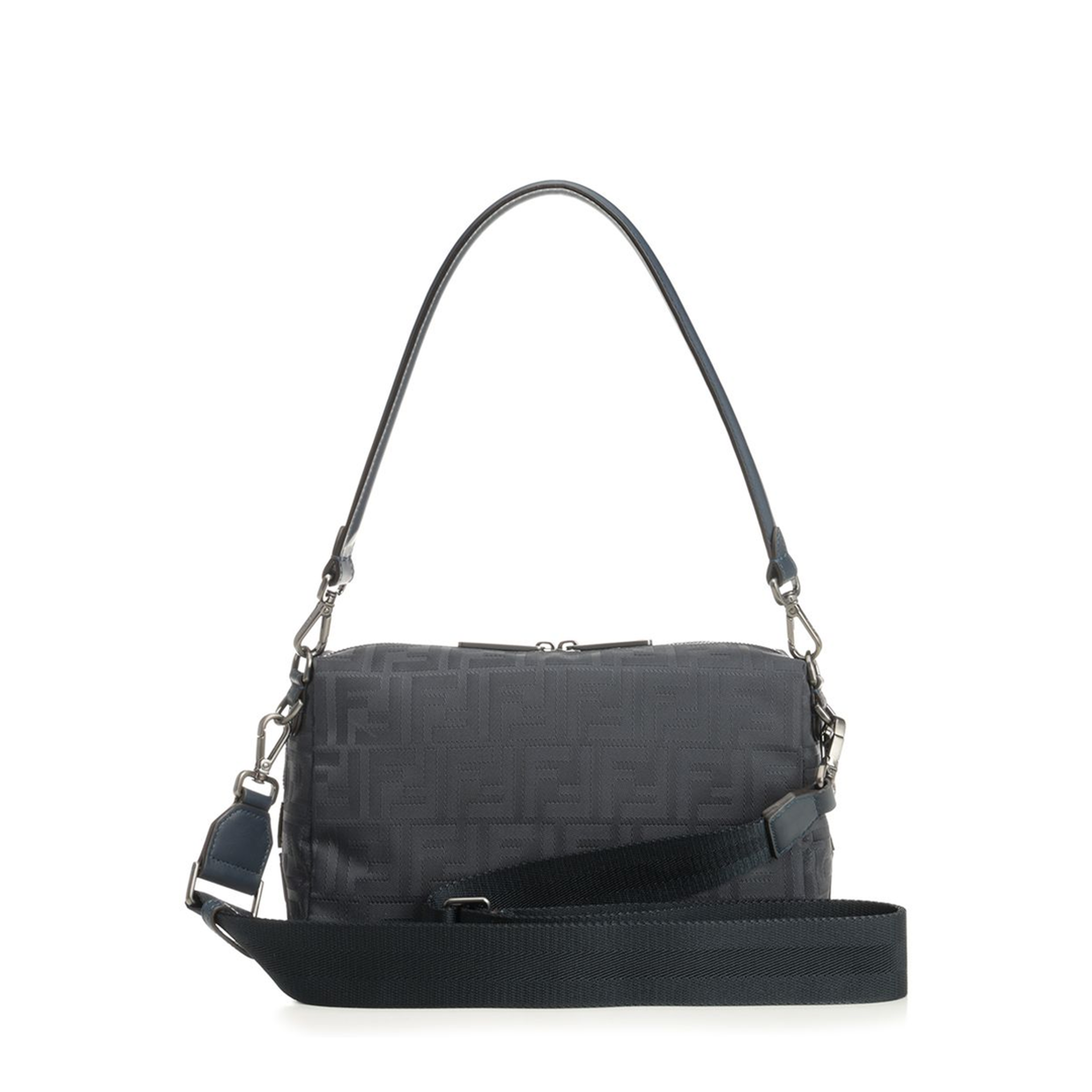 Squared FF Lui Medium Nylon Shoulder Bag - Dark Blue - Image 4