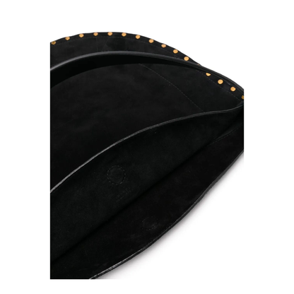 Oskan Medium Suede Calfskin Shoulder Bag - Black - Image 3