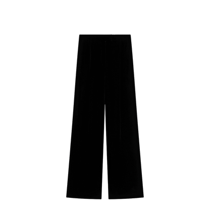 Black Viscose-Blend Trousers - Image 1