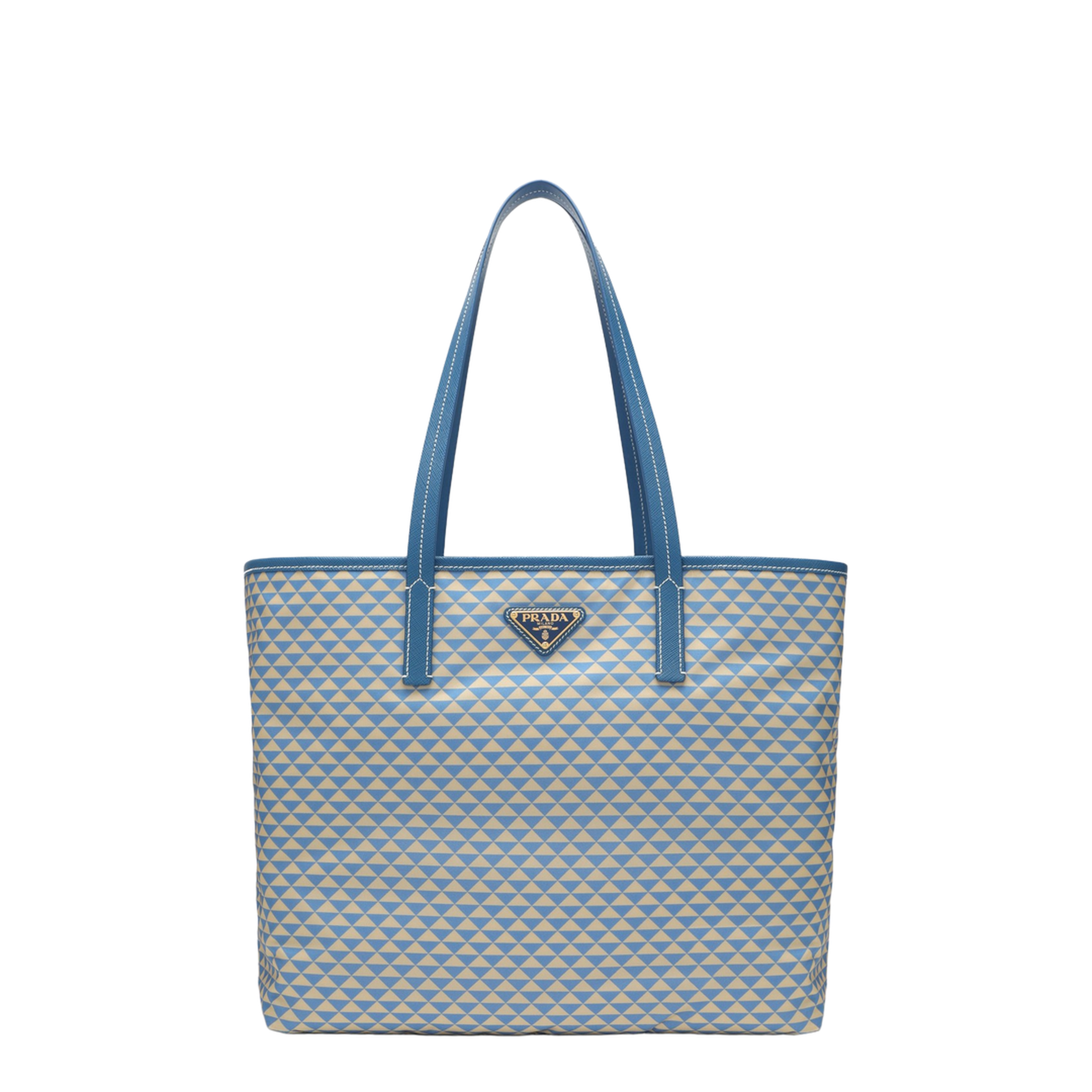 Light Blue Bag in Printed Re-Nylon - Image 1