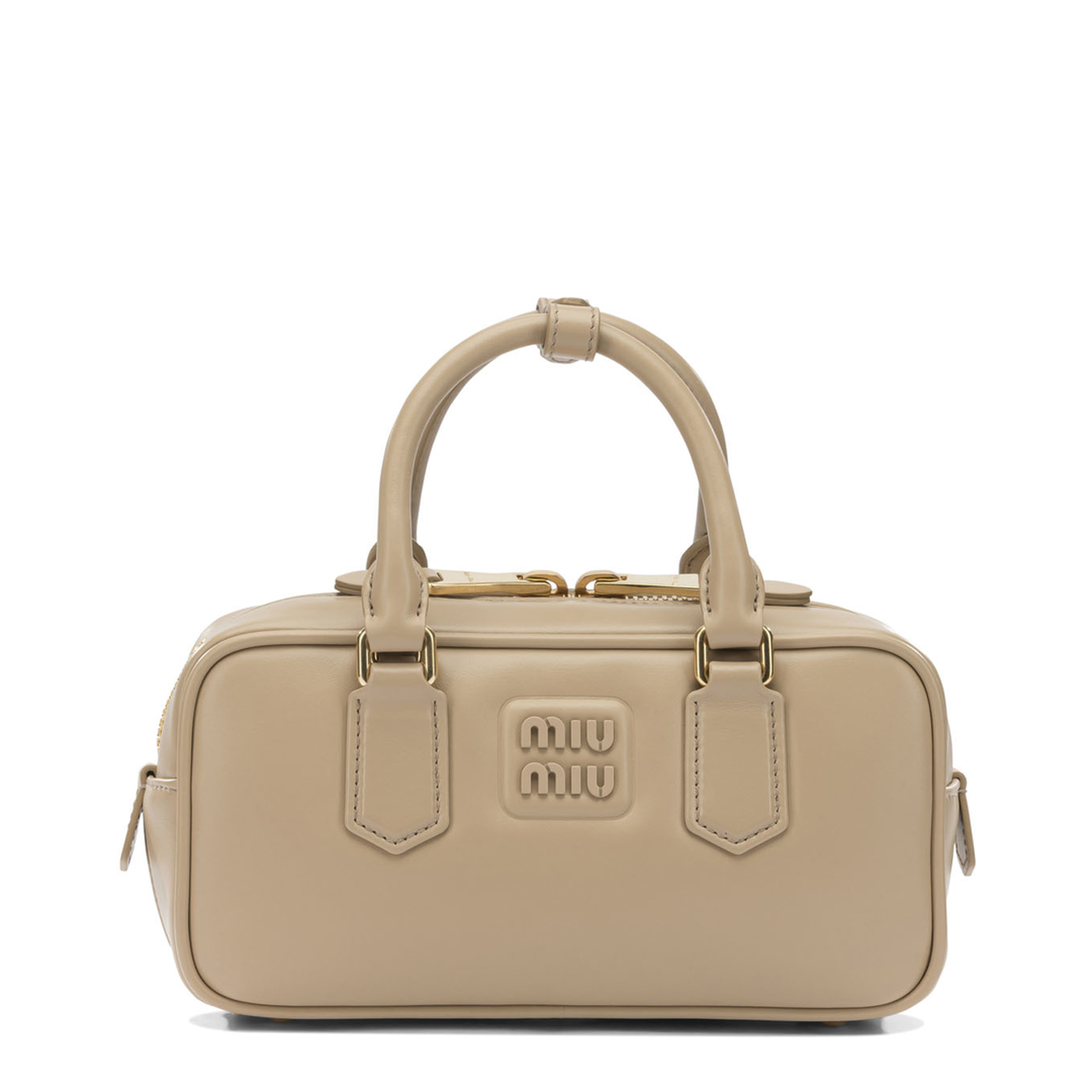 Arcadie Small Calfskin Handbag - Sand Beige - Image 1