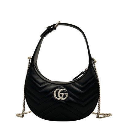 GG Marmont Small Leather Shoulder Bags - Black - Image 1