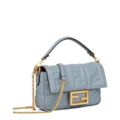 Crossbody Bag Leather Light Blue - Image 2