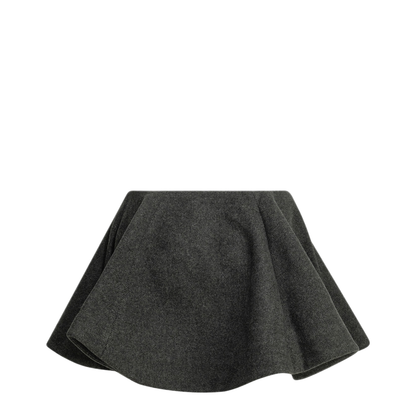Flared Wool Miniskirt - Image 2