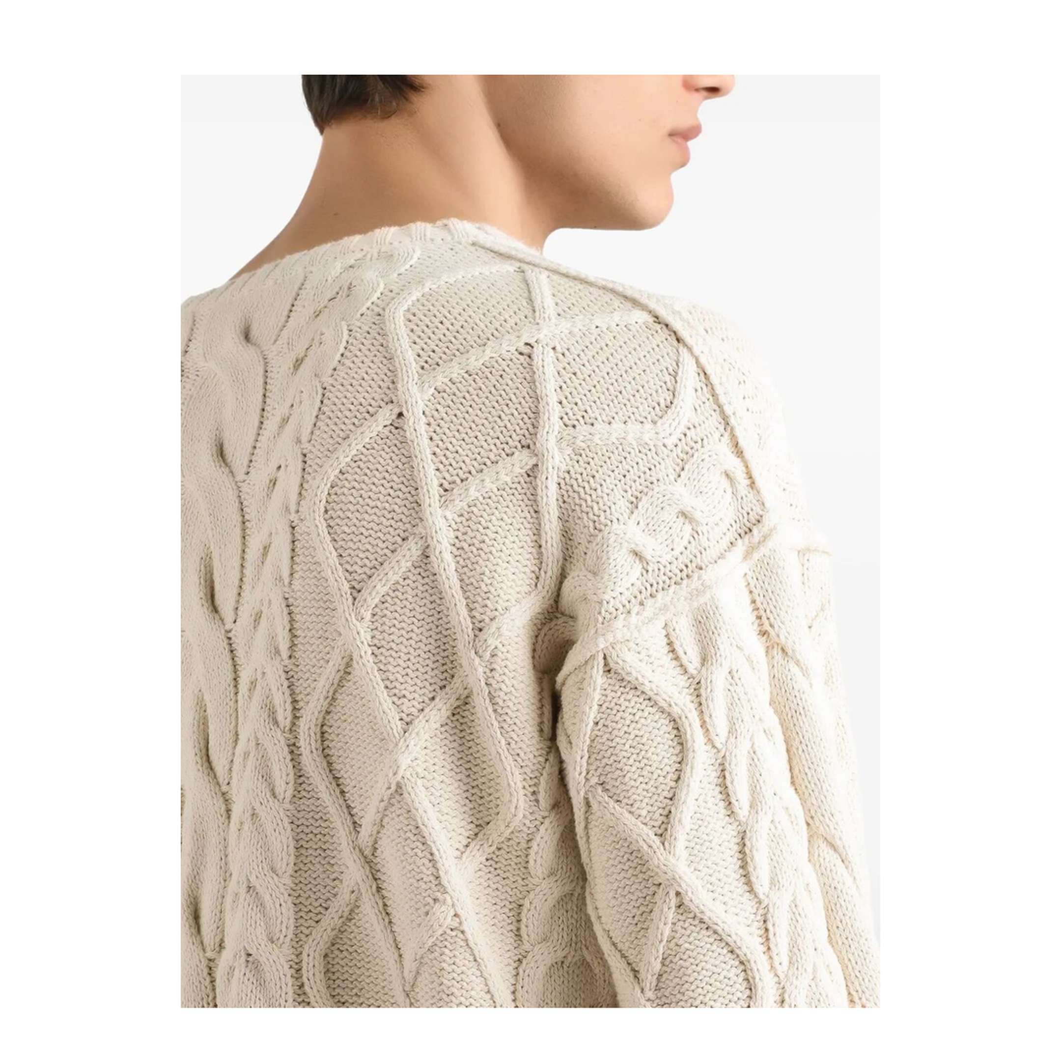 Oversized Pullover With Interwoven Pattern - Image 4
