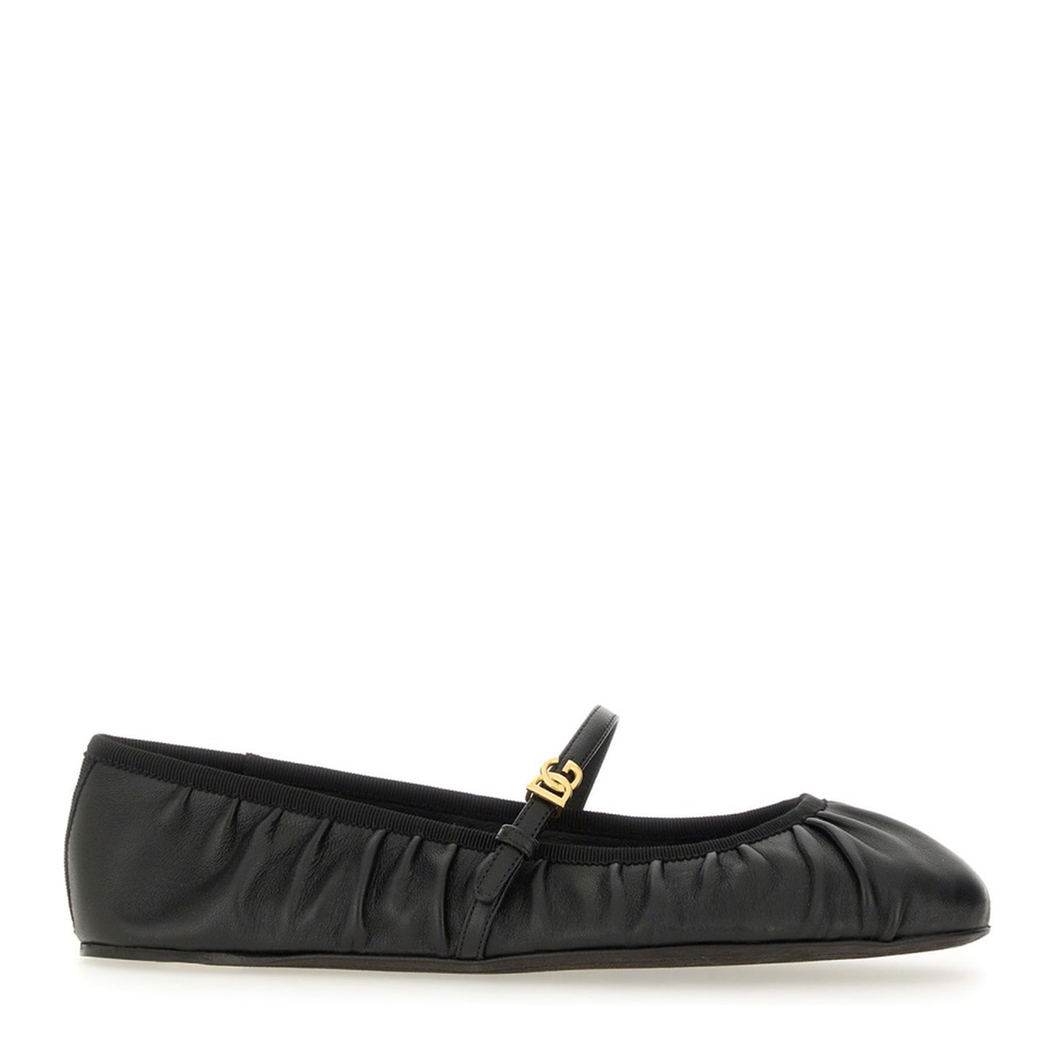 Nappa Leather Ballet Flats in Black - Image 1