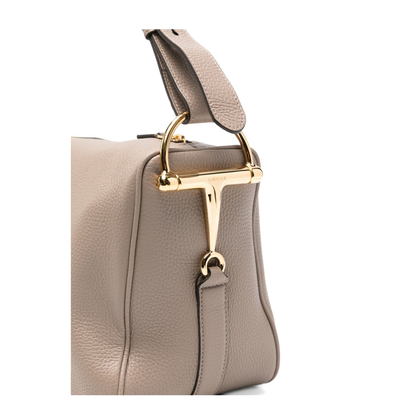 Half Horsebit Large Soft Grain Shoulder Bag - Taupe - Image 2