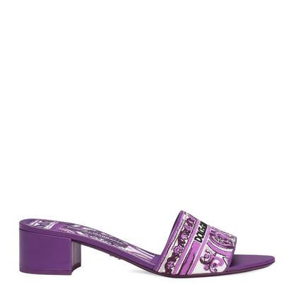 Slides with Thread Embroidery in Multicolor - Image 1