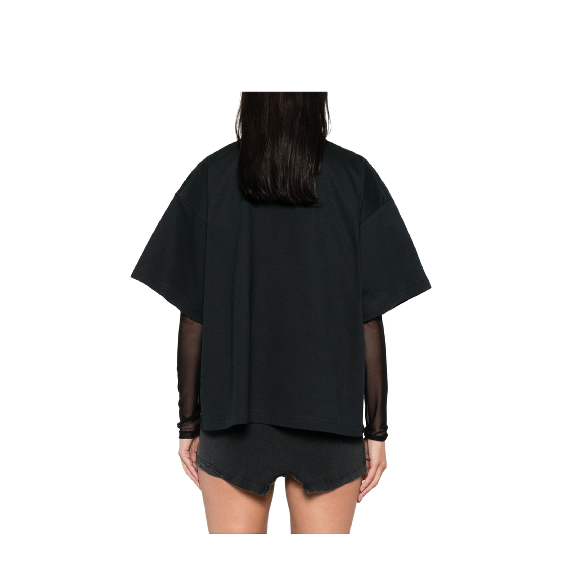 Cropped Nano Bb T-Shirt in Black - Image 4