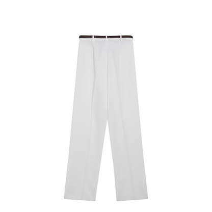 White Cotton Trousers - Image 2