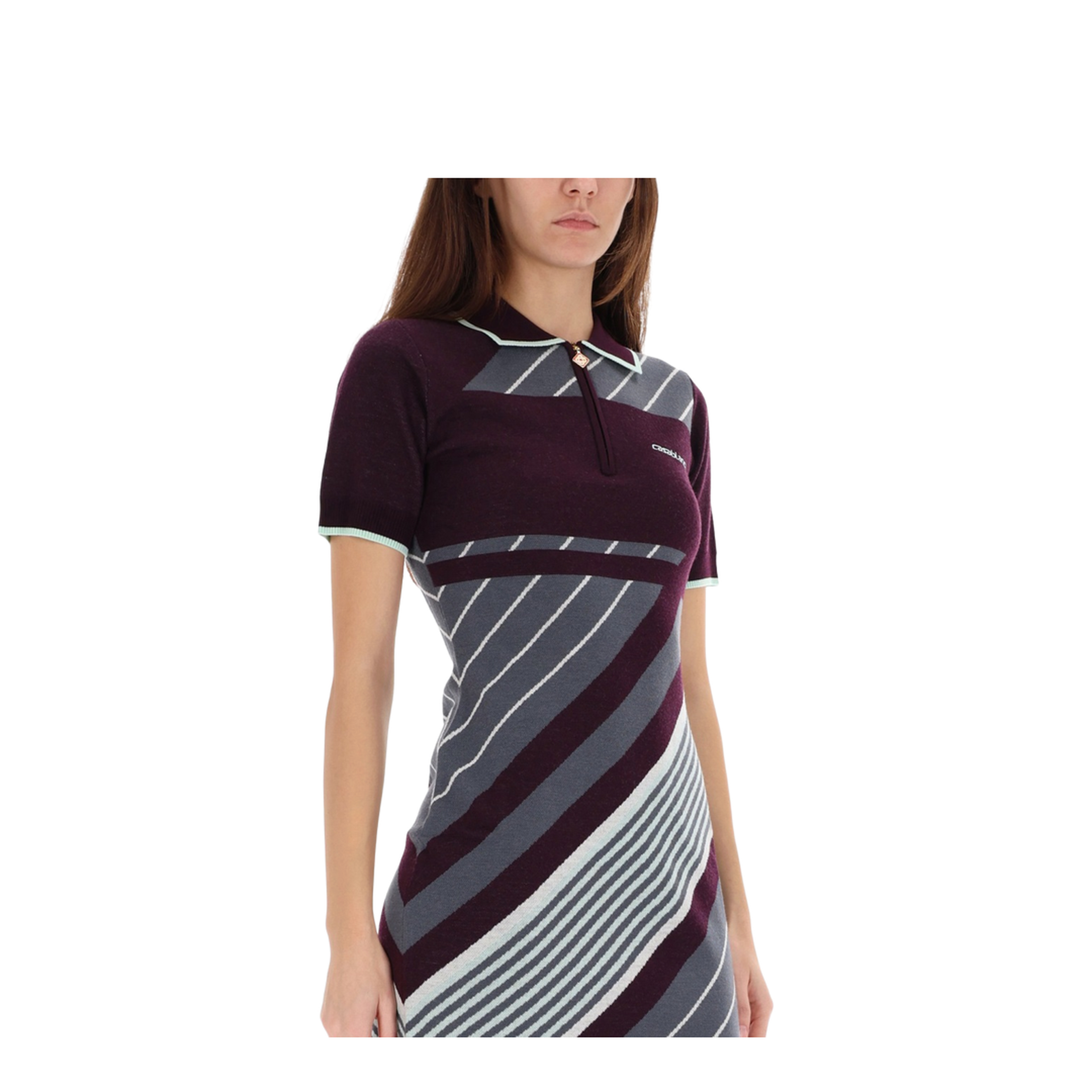 Diagonal Tennis Polo Dress - Image 4