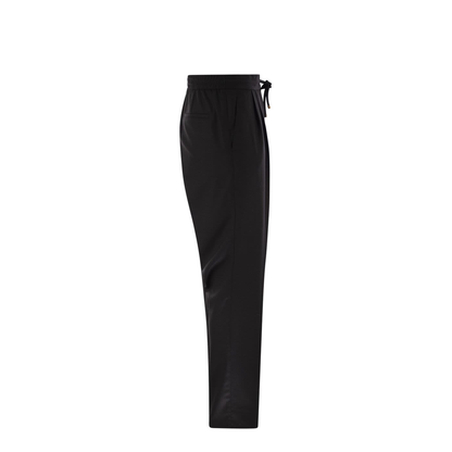 Leisure fit trousers in virgin wool flannel with drawstring and double darts - Image 5