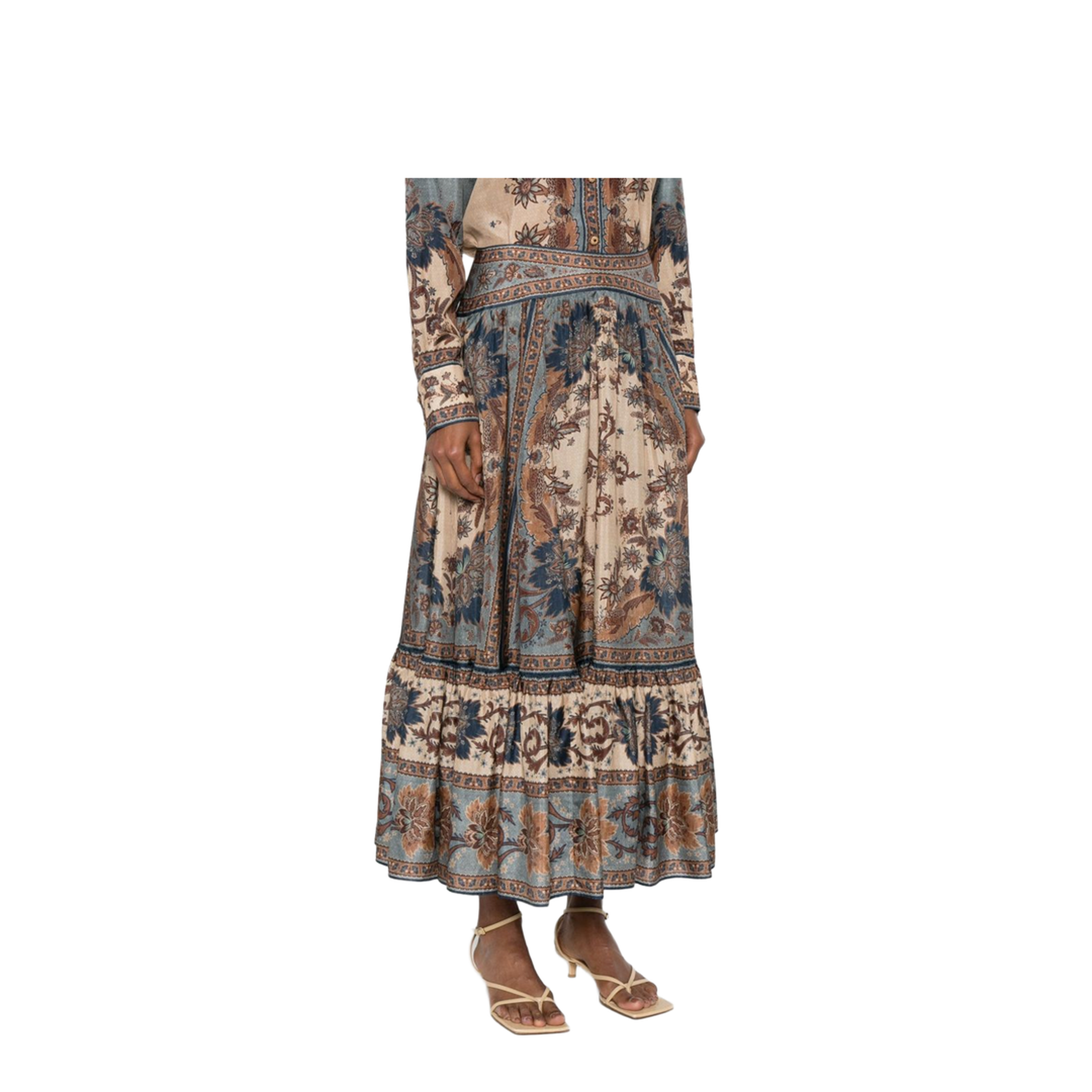 Ascension Printed Silk Skirt - Image 2